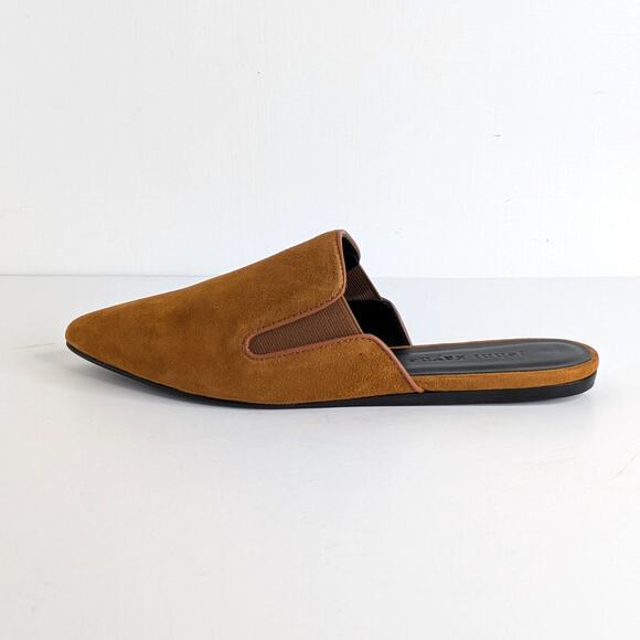 NWT Jenni Kayne Suede Mules Cognac Saddle Brown Pointed Toe Flats EU 39 - Picture 6 of 13